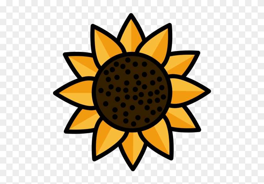 Garden Nature Sunflower Icon Free Of - Sunflower Flat Design #1724762