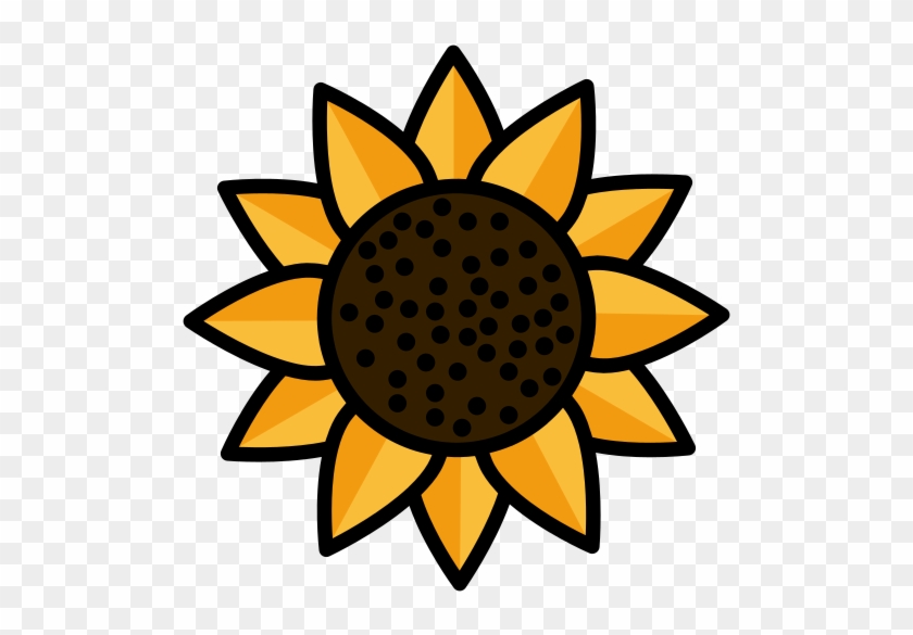 Garden Nature Sunflower Icon Free Of - Sunflower Flat Design #1724762