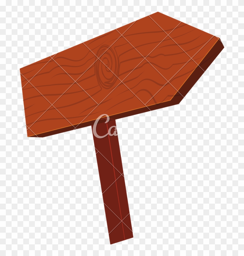 Blank Wooden Road Sign - Illustration #1725097