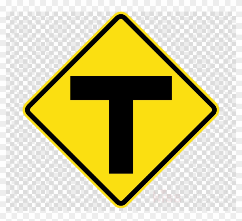 Intersection Sign Clipart Intersection Traffic Sign - Valentine Day Transparent Png #1725105