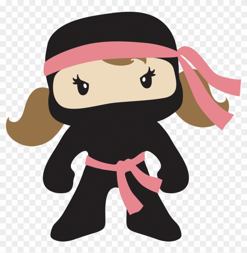 Ninja Clipart Cool Character - Cartoon Girl Ninjas - Free Transparent PNG  Clipart Images Download