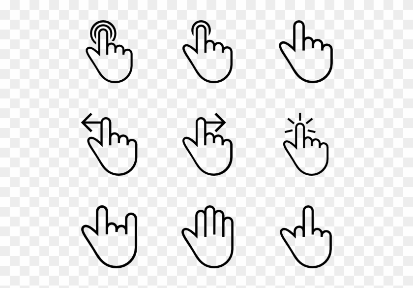 Hawcons Gestures Stroke - Hand App Gesture Png #1725197