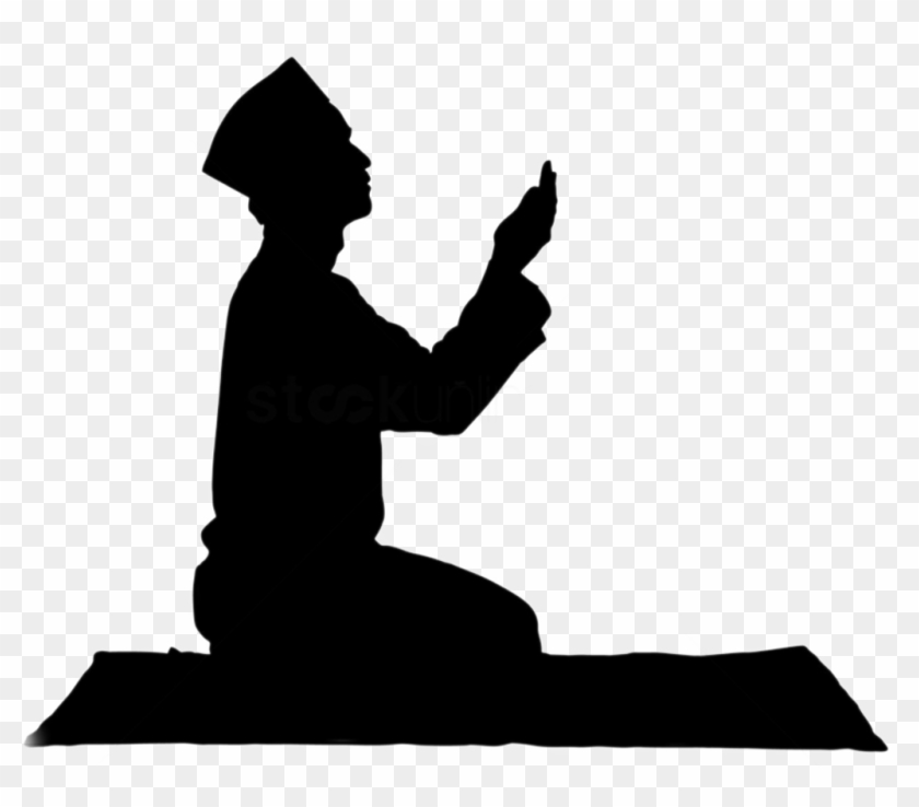#man #praying #muslim #prayer #silhouette #ftestickers - Muslim Man Praying Silhouette #1725199