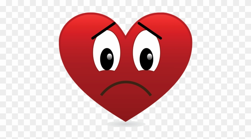 Sad Heart Png Image Background - Heart With Sad Face #1725263