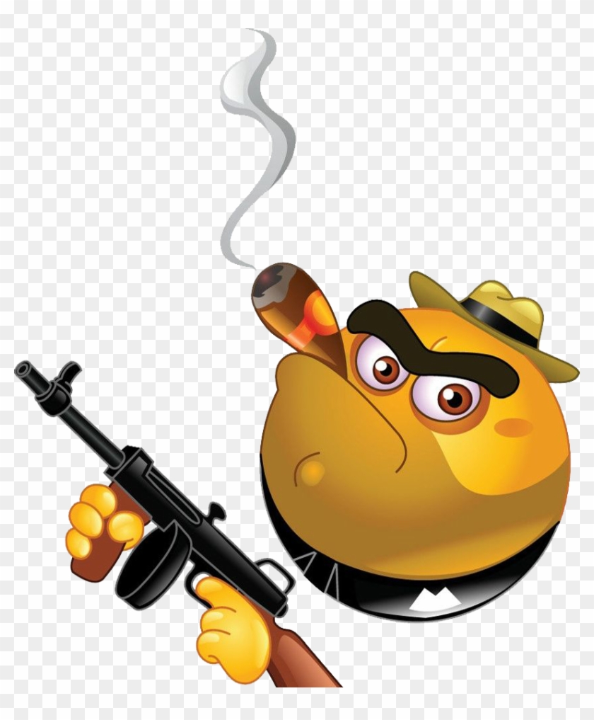 Clip Library Emoticon Gangster Smiley Clip Art Cigarette - Shut The Fuck Up Emoji #1725373