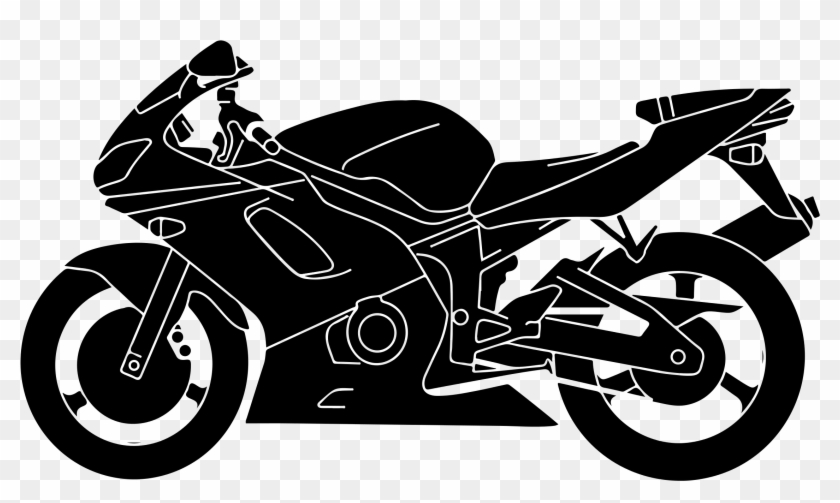 Motorcycle Vector Clipart - Motorbike Silhouette Vector Free #1725435