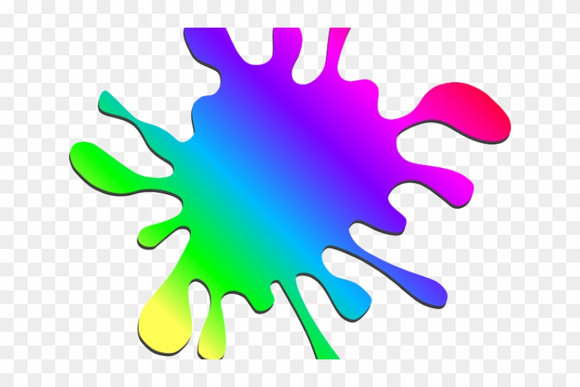 Splatter Clipart Paint Drops - Rainbow Splat #1725507