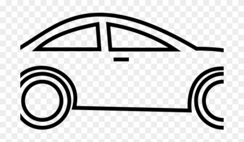 Car Png Black And White - White Car Clipart Png #1725534