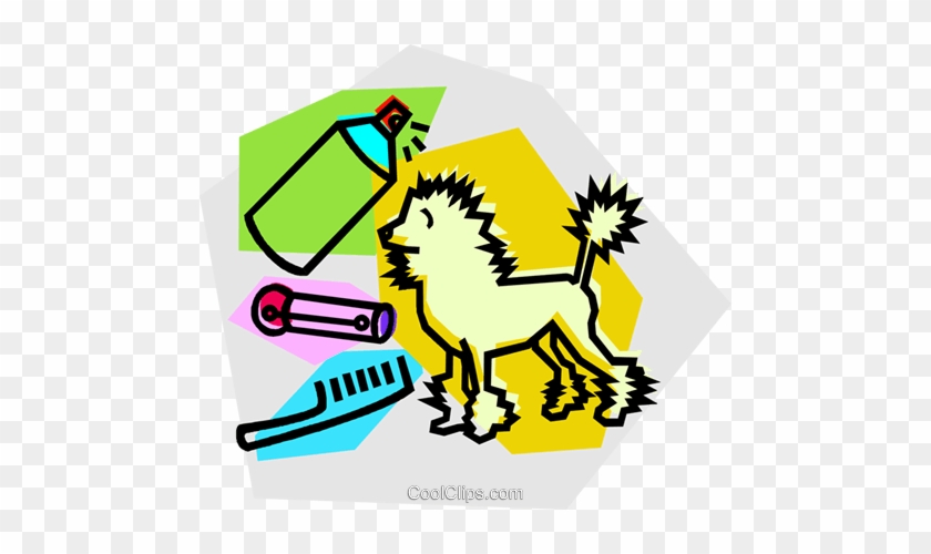 Animal Grooming Royalty Free Vector Clip Art Illustration - Cursos De Peluqueria Canina #1725629