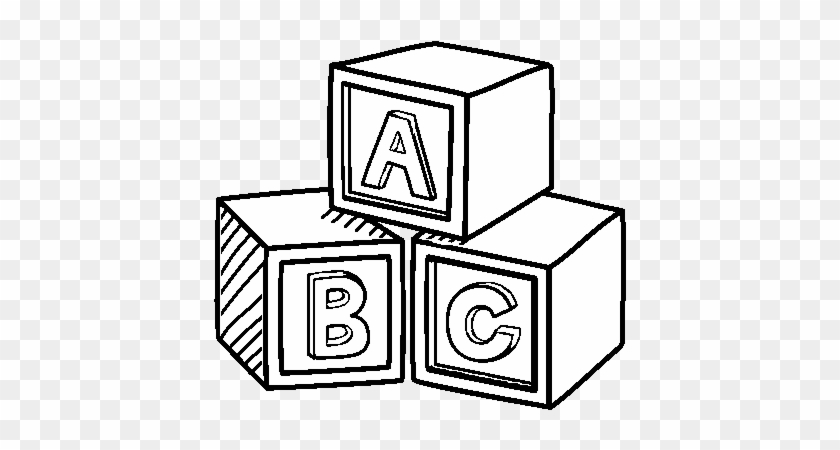Educational Cubes Abc Coloring Page - Drawing #1725630