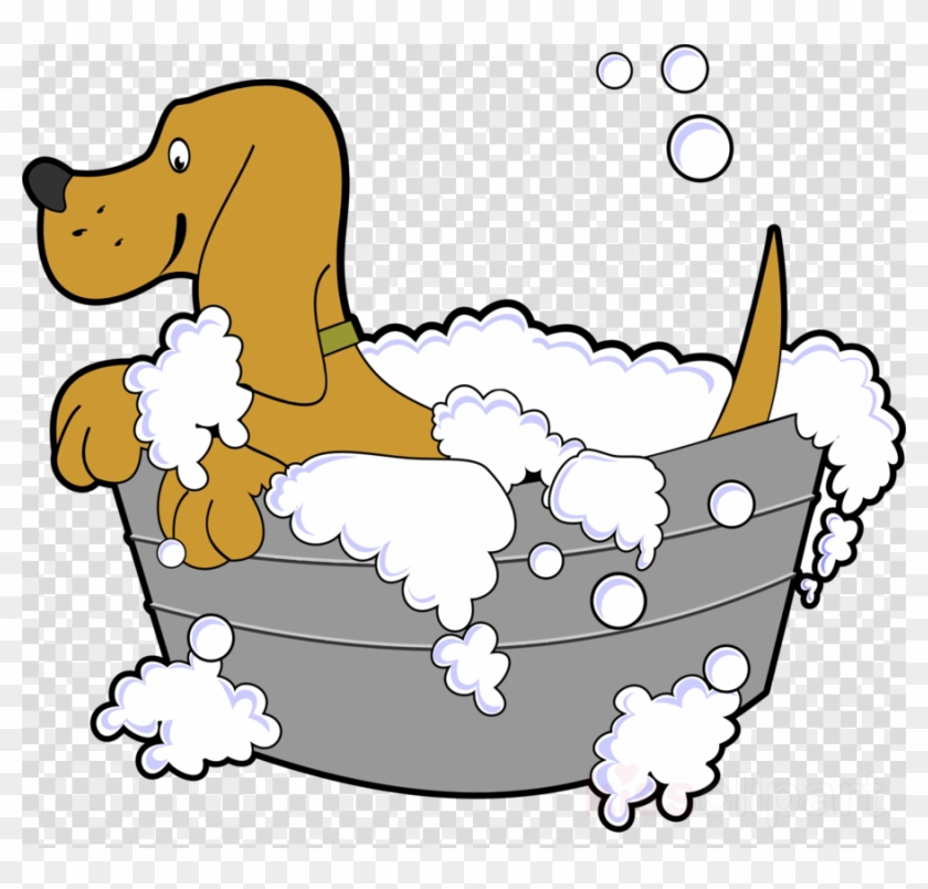 Dog Taking A Bath Clipart Dog Puppy Clip Art - Dog Having A Bath Clipart #1725637