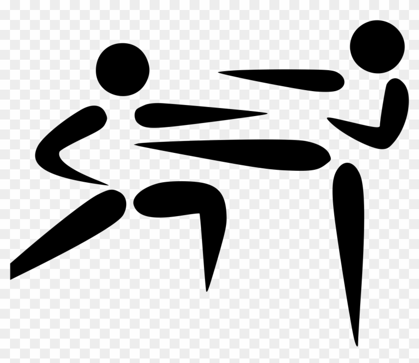 File Karate Pictogram Svg Wikimedia Commons Open - Olympic Pictogram Karaté #1725656