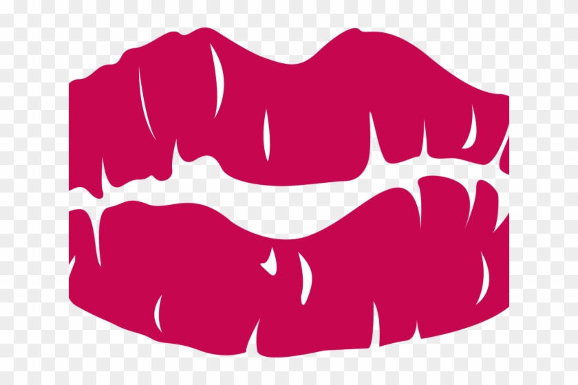 Kissing Clipart Lip - Lipstick Lips Cartoon #1725806