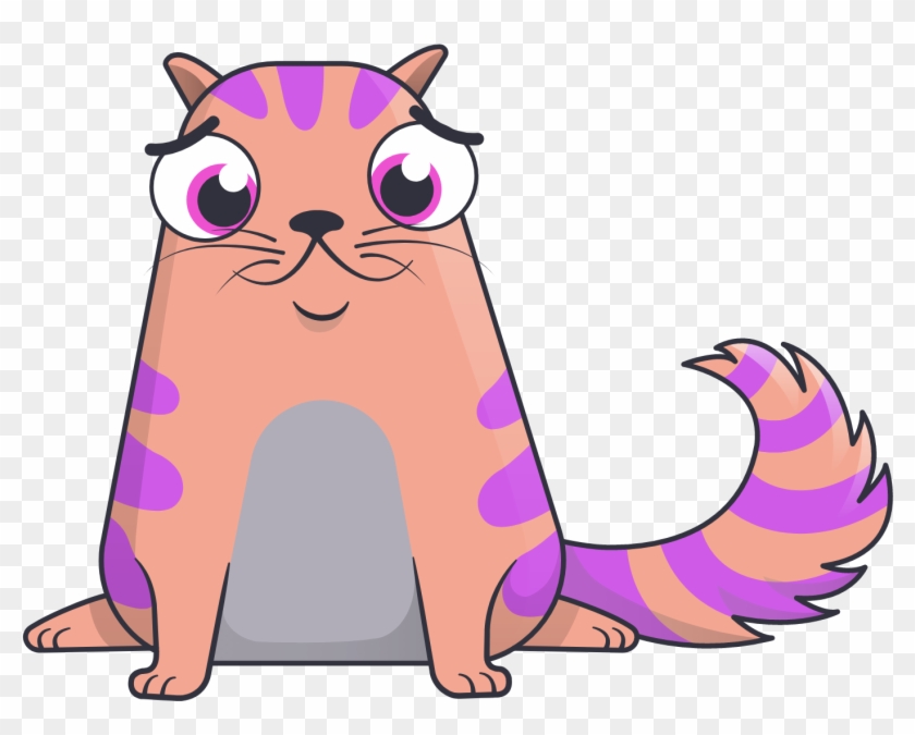 Bubblegum Salmon Kitty Poppins - Cryptokitties #1725889