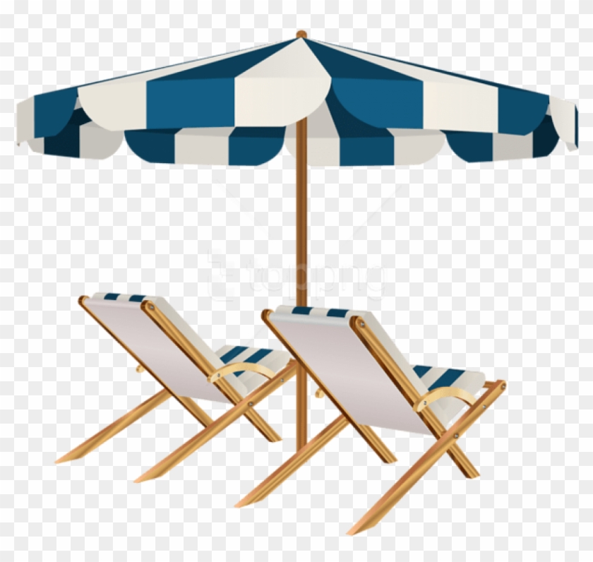 Download Beach Chairs And Umbrella Clipart Png Photo - Clip Art #1725959