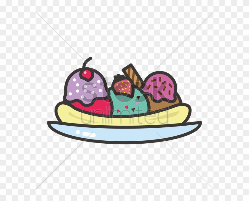 Banana Split Clipart Transparent - Clipart Banana Split #1725979