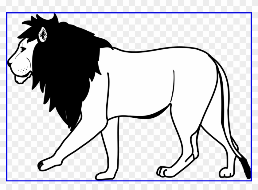 Drawing Clipart Lion - Line Art Lion #1726021