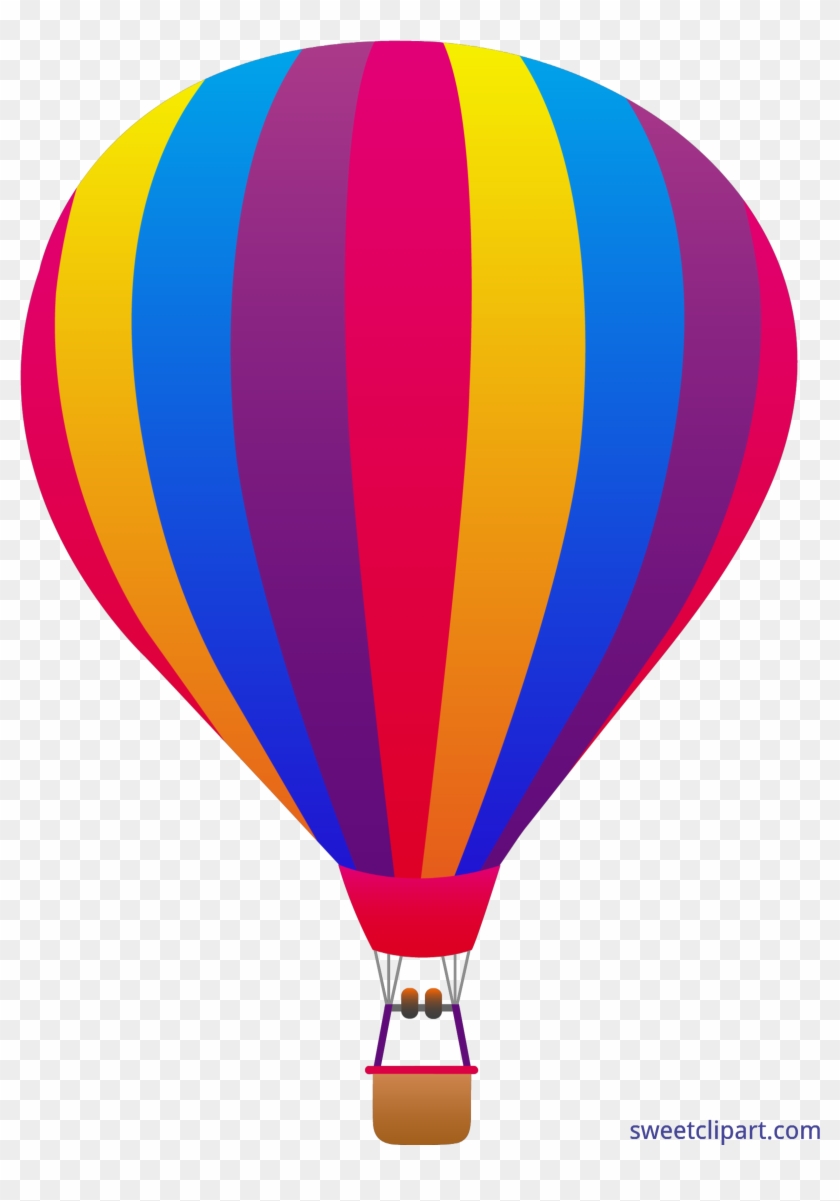Hot Air Balloon Clip Art - Rainbow Clip Art Hot Air Balloon #1726046