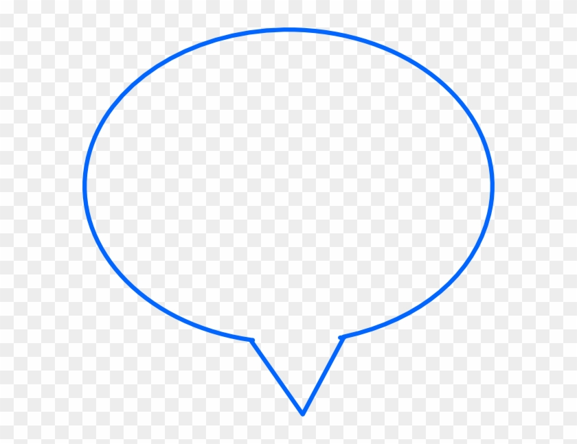 Outline Of A Balloon - Blue Conversation Bubble Vector #1726047