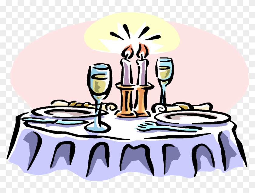 Fine Dining Cliparts Free Download Clip Art Ⓒ - Candle Light Dinner Clipart #1726189