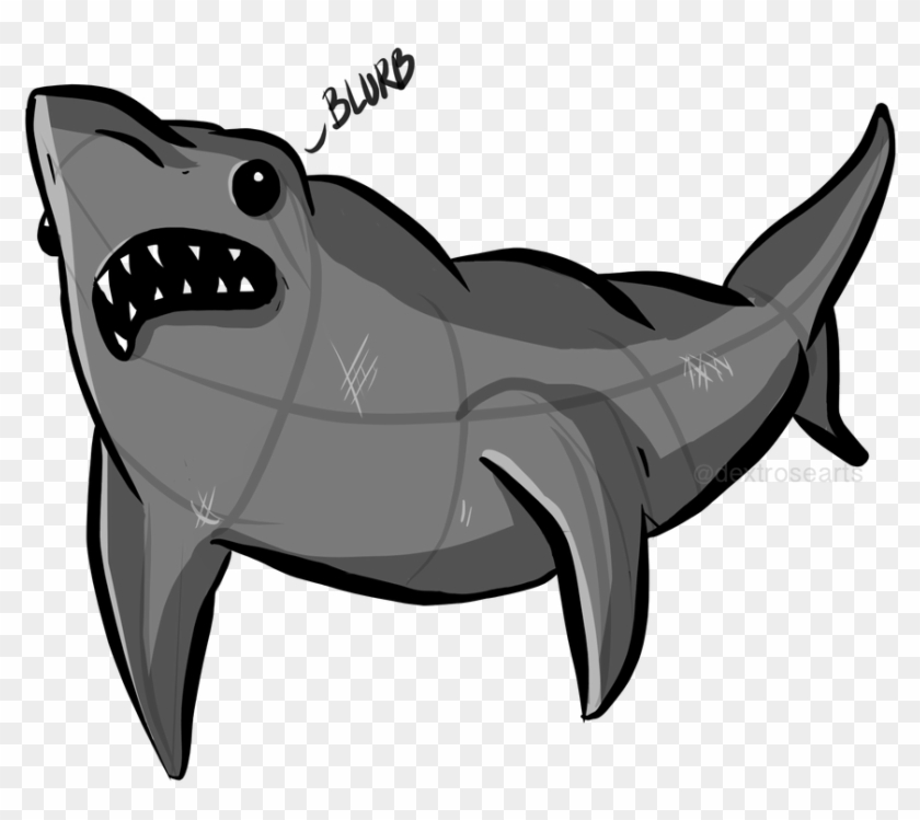 Shark Anatomy Study B/w By Dextroseart - Cartoon #1726327