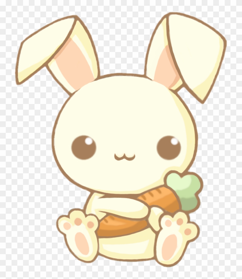 Cute Bunny Rabbit Carrot - Easy Cartoon Rabbit Cute - Free Transparent PNG  Clipart Images Download