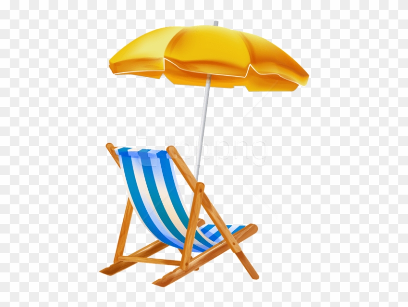 Free Png Download Beach Umbrella With Chair Png Clipar - Beach Chair Png Clipart #1726531