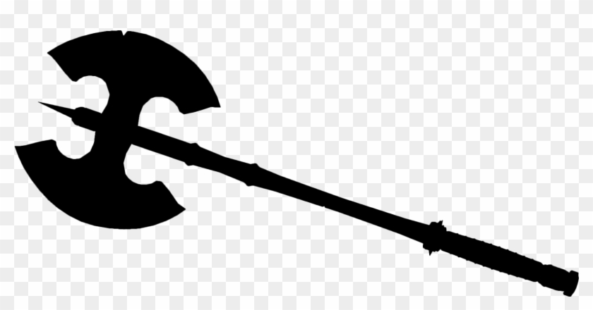 Weapon Silhouette - Pollaxe - Free Transparent PNG Clipart Images Download