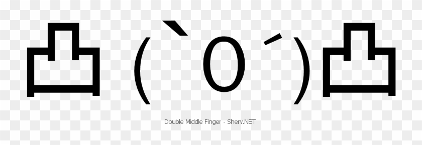 Middle Finger Text Art Smaller - Circle #1726643
