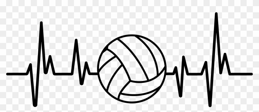 Heartbeat Volleyball - Black Heart Beat Png #1726664