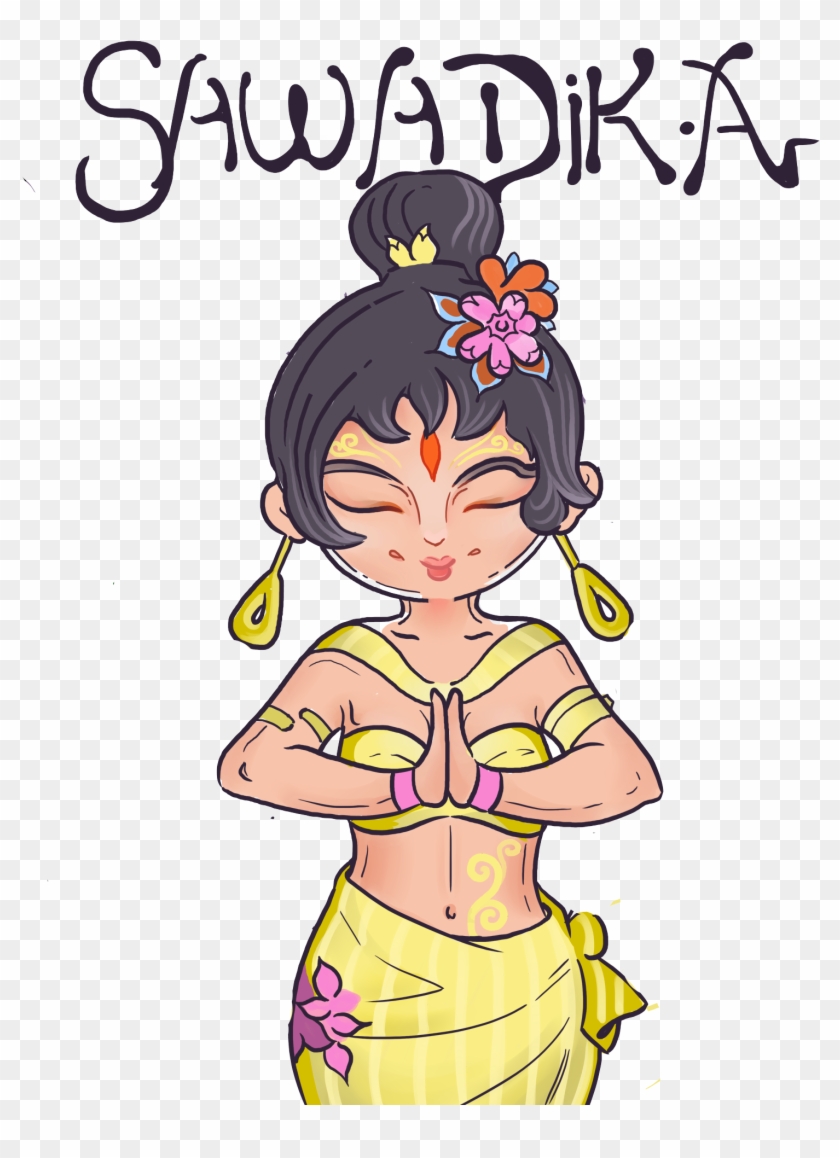 Hand Drawn Illustration Thai Girl Png And Psd - Illustration #1726714