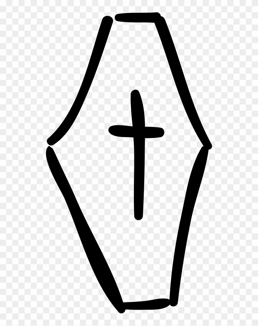 Coffin Shape With A Svg Png Icon - Drawing Coffin #1726716