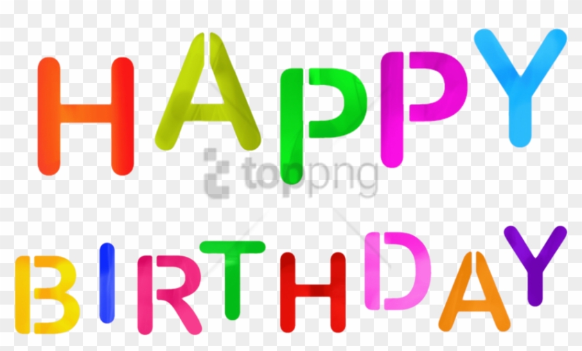 Free Png Download Colorful Happy Birthday Image - Happy Birthday Text Colorful #1726871