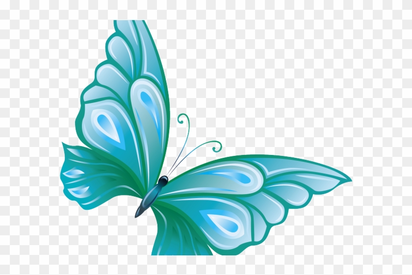 Turquoise Clipart Transparent Background - Butterfly Clipart Transparent Background #1726894
