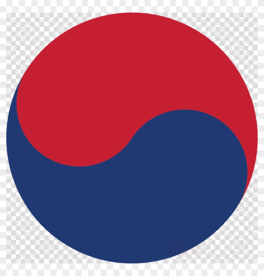 Korean Yin Yang Clipart Flag Of South Korea Yin And - Korean Yin Yang Clipart Flag Of South Korea Yin And #1726960
