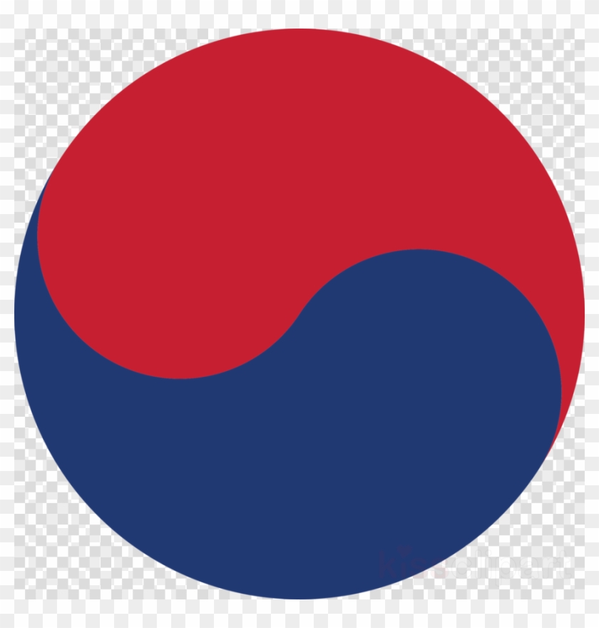 Korean Yin Yang Clipart Flag Of South Korea Yin And - Korean Yin Yang Clipart Flag Of South Korea Yin And #1726960