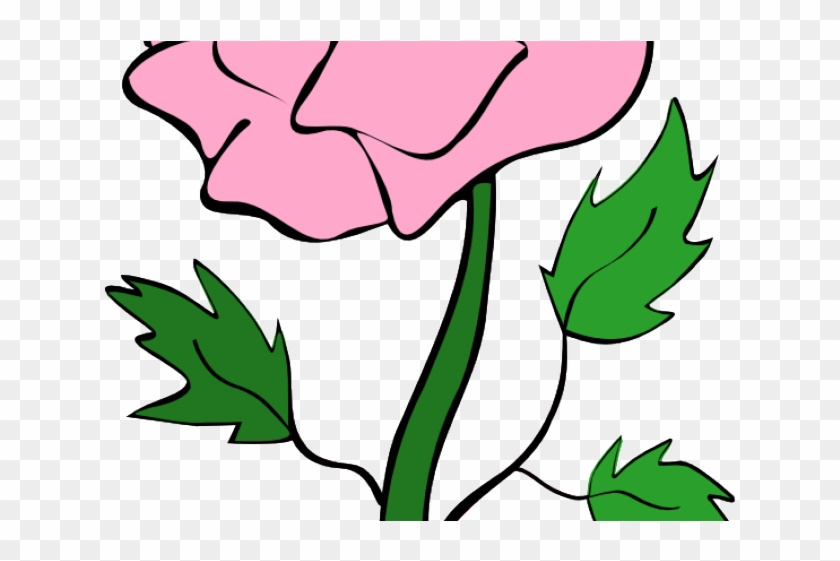 Pink Rose Clipart Animated - Pink Rose Cartoon Png #1727258