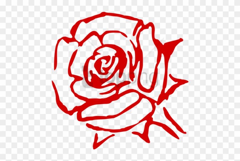 Free Png Download Art Line Red Rose Png Images Background - Red Roses Line Art #1727271