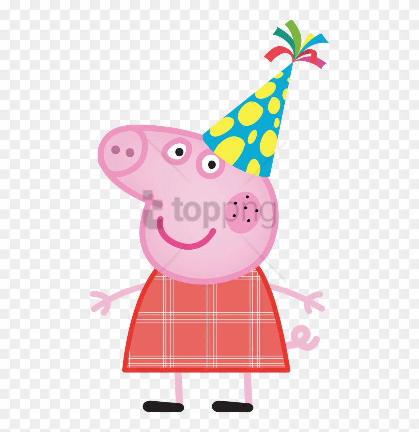 Free Png Peppa Pig With Party Hat Png Image With Transparent - Peppa Pig With Party Hat #1727291