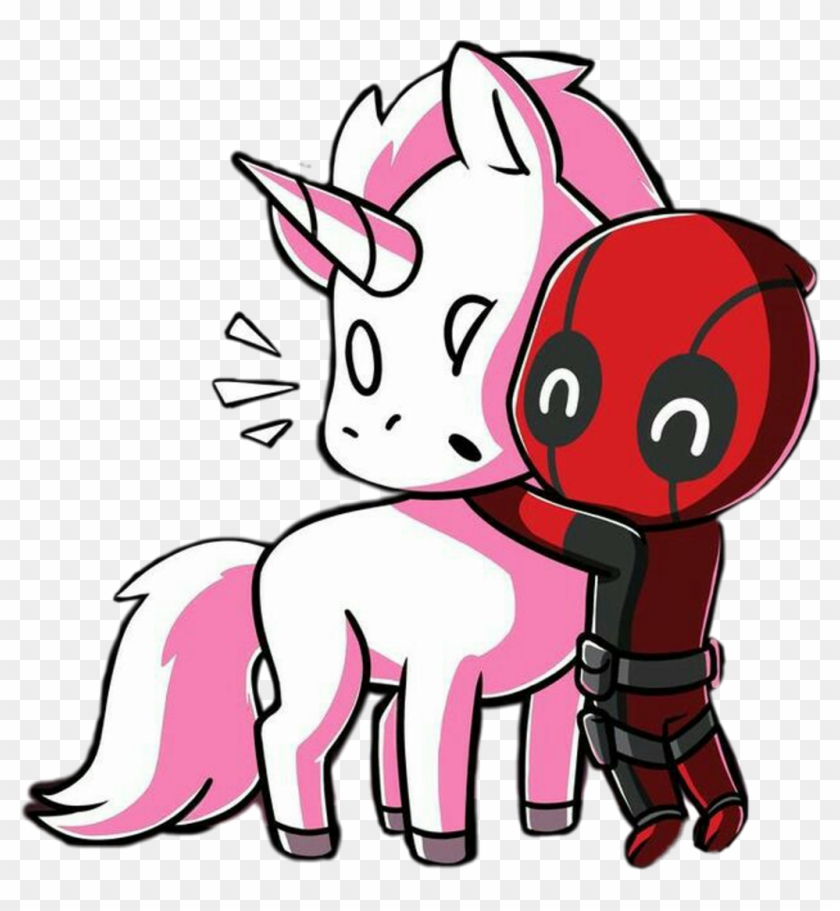 #freetoedit #cute #kawaii #unicorn #deadpool #love - Cute Deadpool With Unicorn #1727308