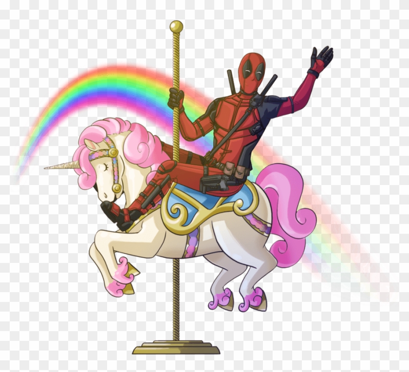 Kawaii Unicorn Coloring Page - Deadpool Pony Gif #1727320