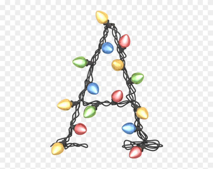 Colorgarland Font Letter A - Christmas Tree #1727349