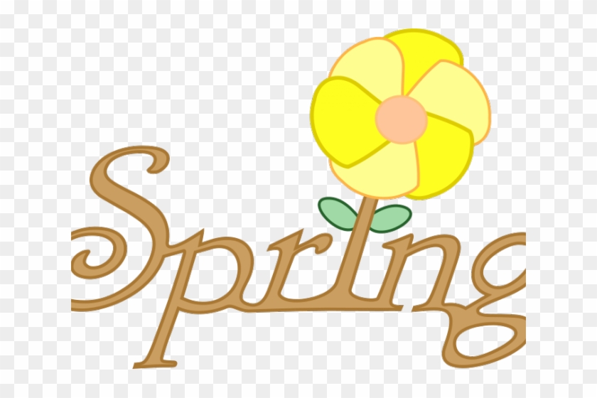 Sunny Clipart Word - Spring Season In Cartoon #1727357