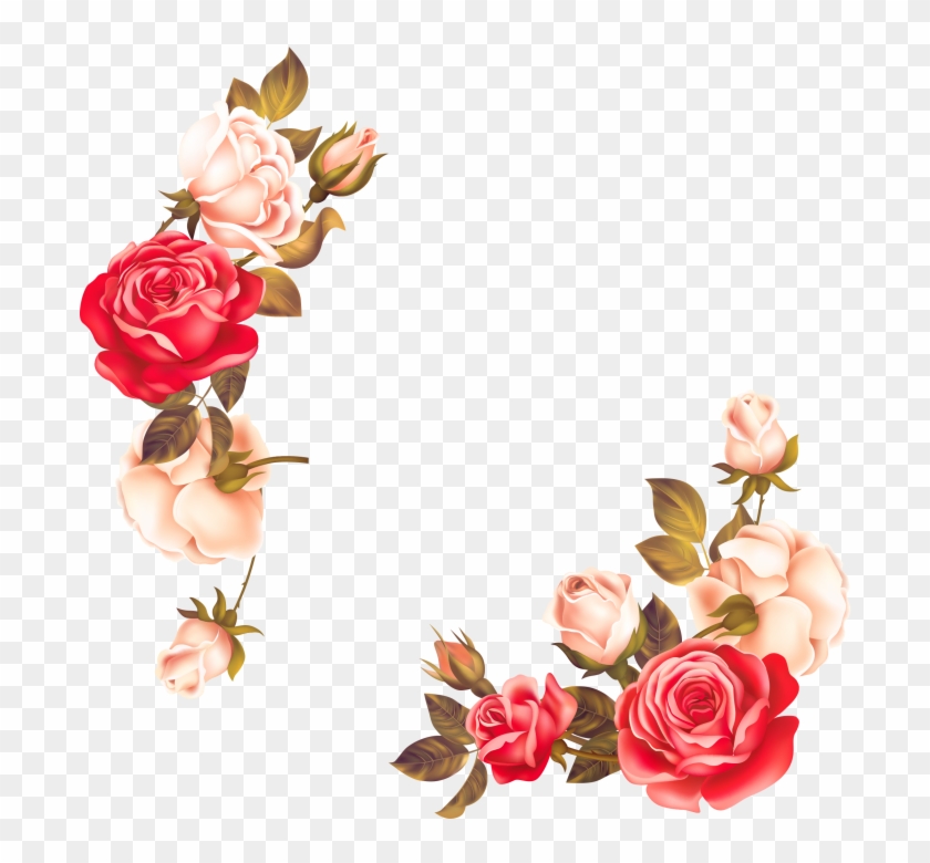 Rose Flower Border Png - Full Size PNG Clipart Images Download