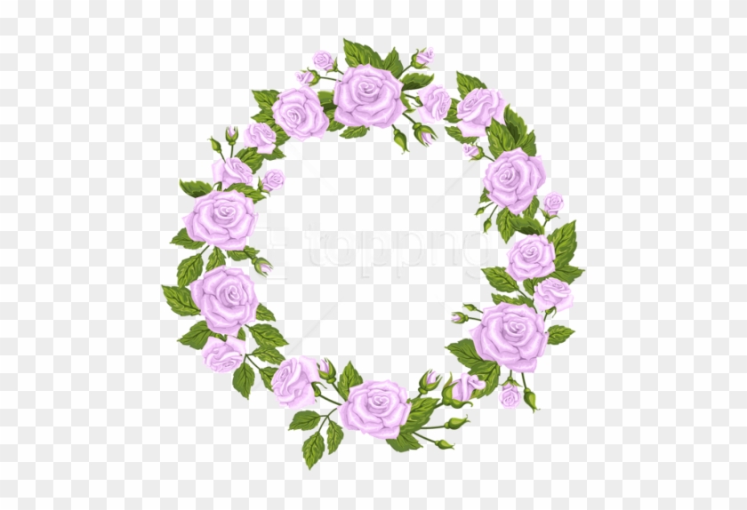 Free Png Download Roses Border Violet Png Clipart Png - Pink Roses Floral Border Png #1727418