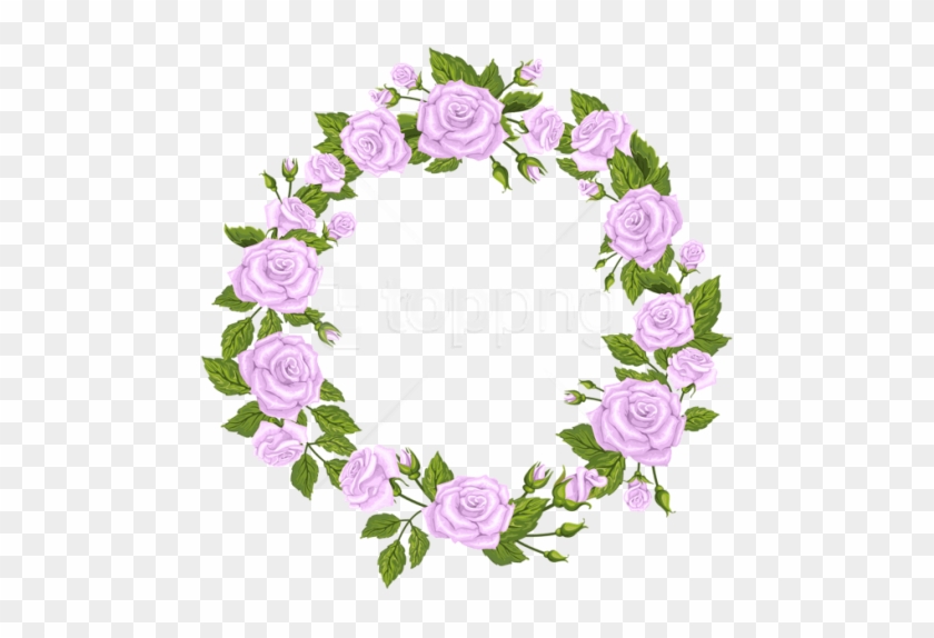 Free Png Download Roses Border Violet Png Clipart Png - Pink Roses Floral Border Png #1727418
