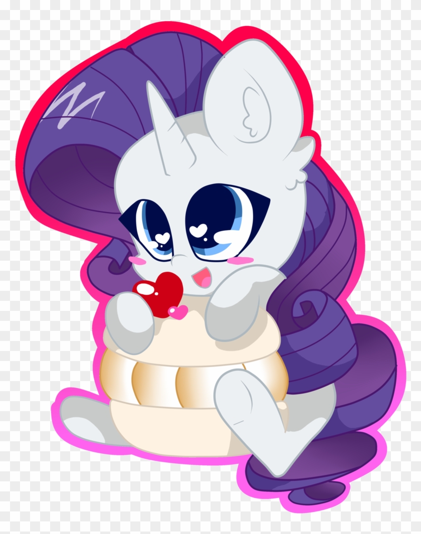 Kittyrosie, Chibi, Female, Food, Heart Eyes, Macaron, - Cartoon #1727575