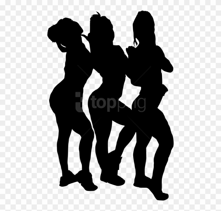 Free Png Girl Group Hoto Posing Silhouette Png - Girls Silhouette Free Png #1727716