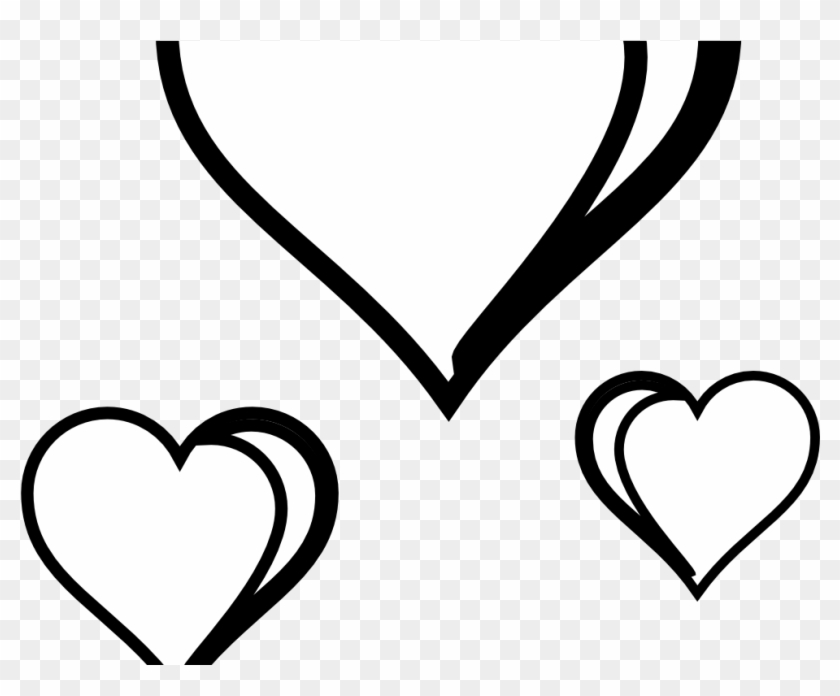 Download Heart Clipart Black And White - Valentine's Day Hearts Clipart Black And White #1727741