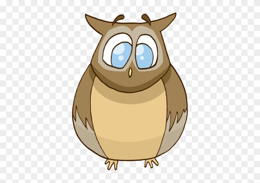 Kids Blue Owl Decal - Cartoon #1727927